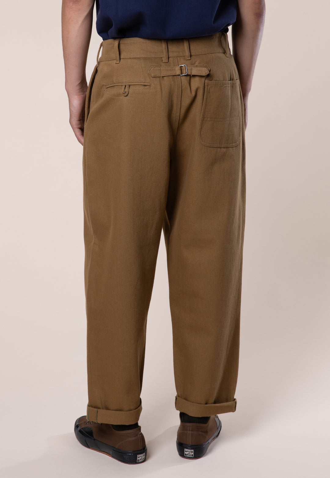 Tenter Men’s Westow Caramel Cinch Back Trousers