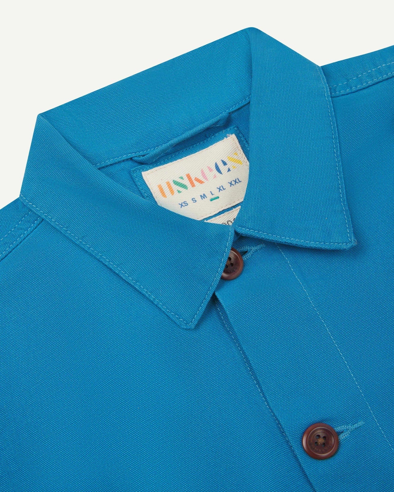 Uskees #3001 Bright Blue Buttoned Overshirt