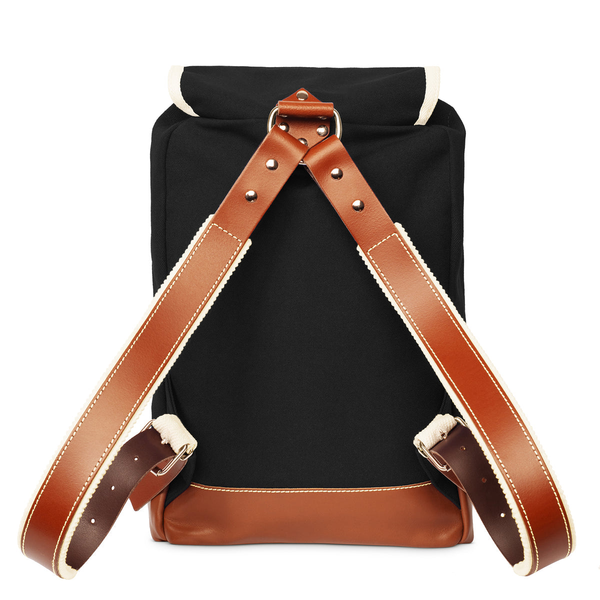 Ykra Matra Mini Black Leather Bottom Rucksack