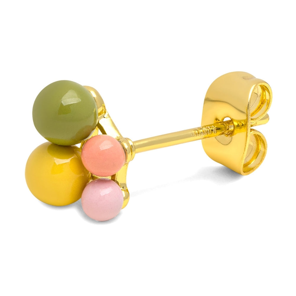 Lulu Copenhagen Bouquet Green Yellow Single Earring