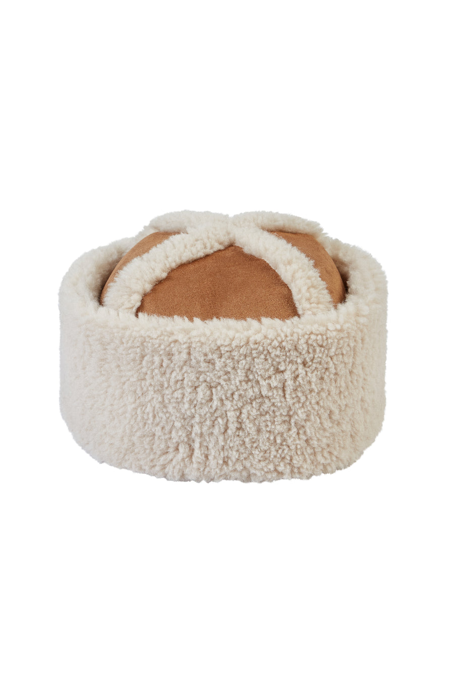 Jakke Arella Faux Shearling Tan Cream Hat