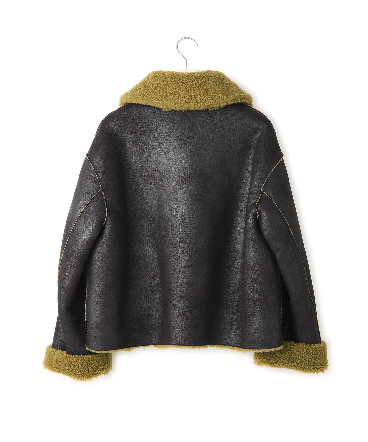 Jakke Vera Faux Shearling Reversible Black & Avocado Jacket