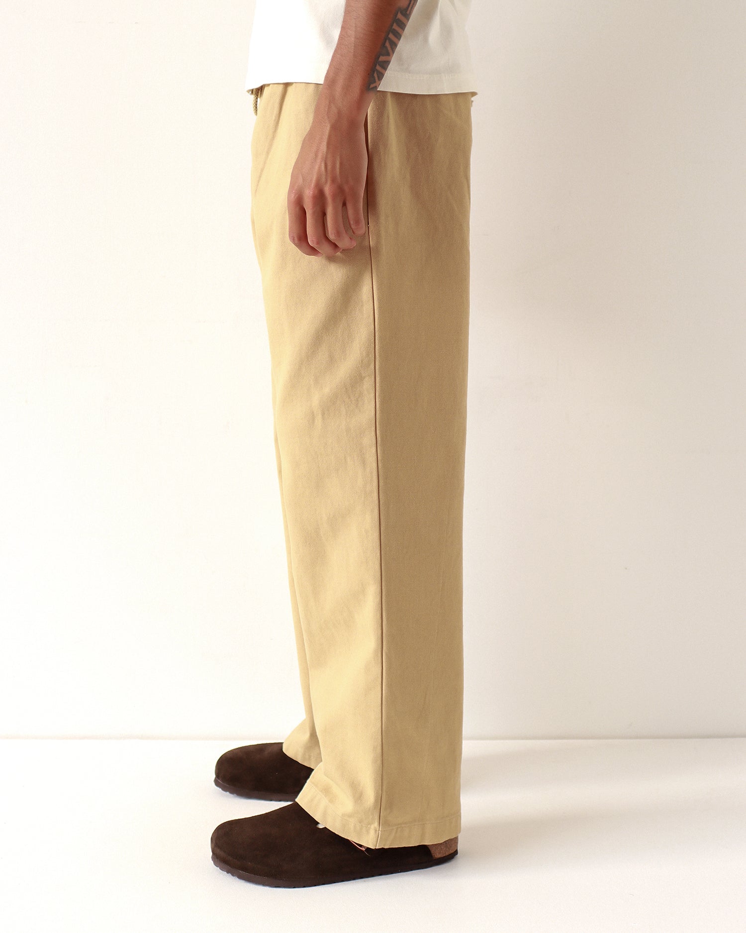 Far Afield House Sand Panama Twill Trousers