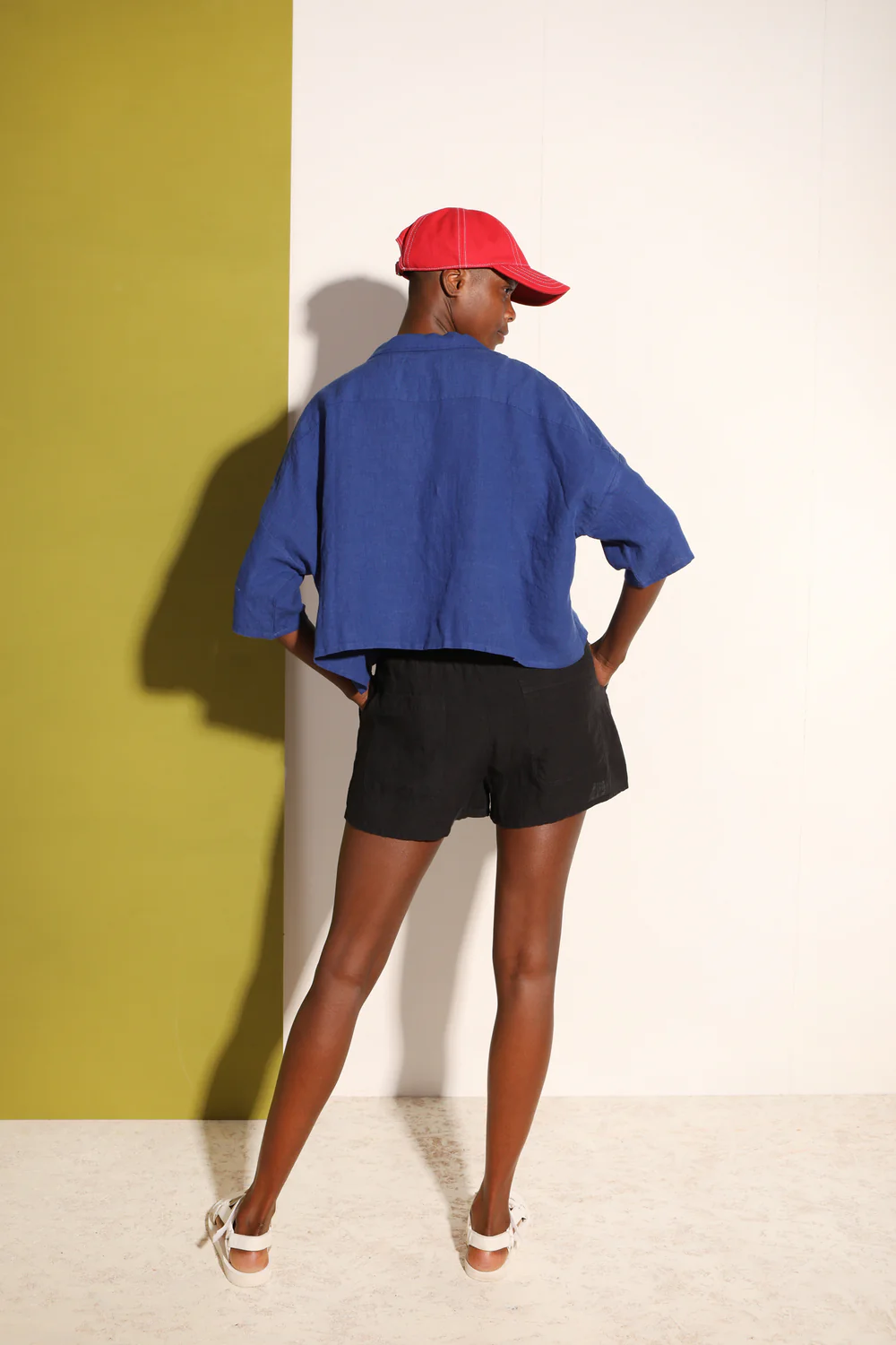 L.F Markey Basic Black Linen Shorts