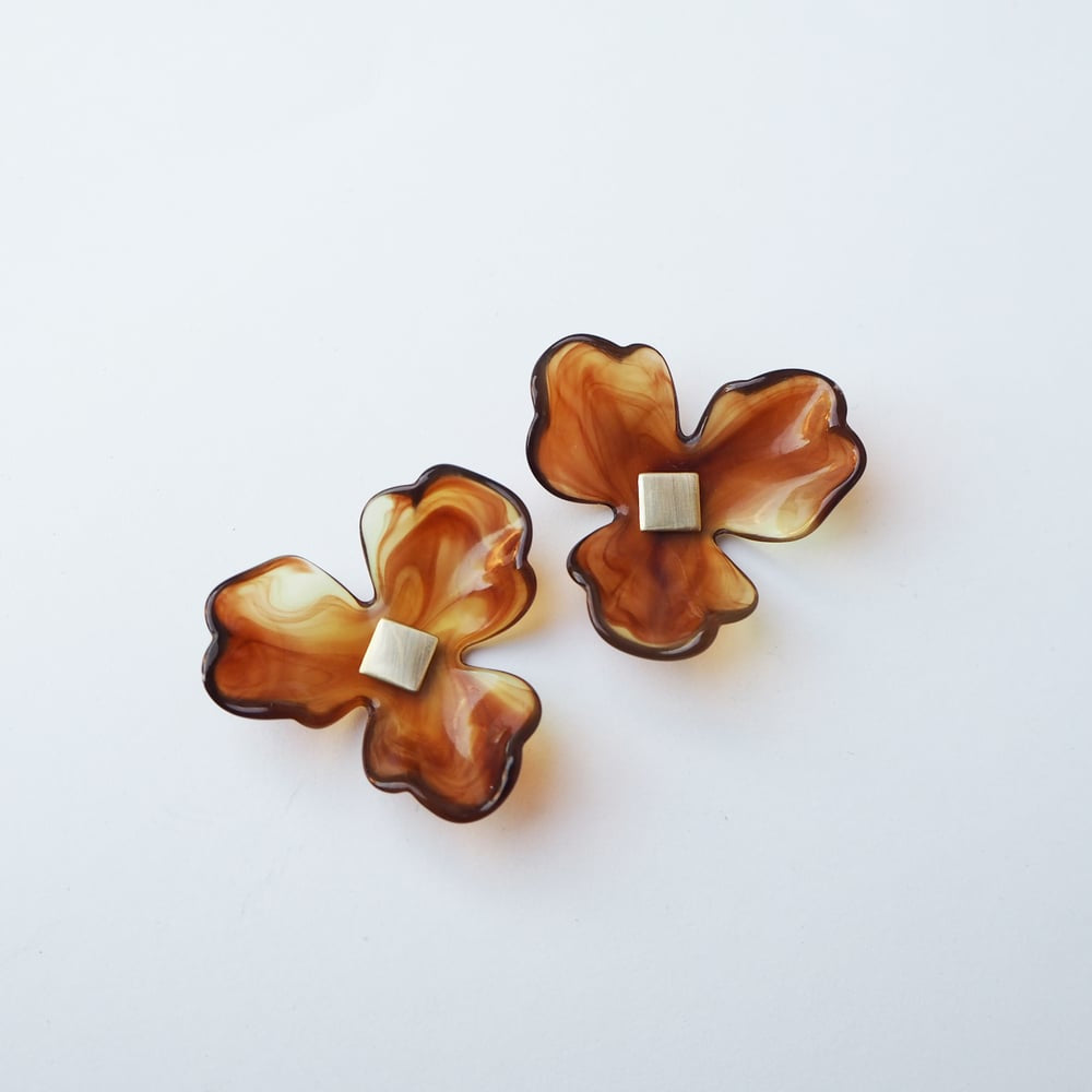 Custom Made Maxi Bloom Ochre Earrings