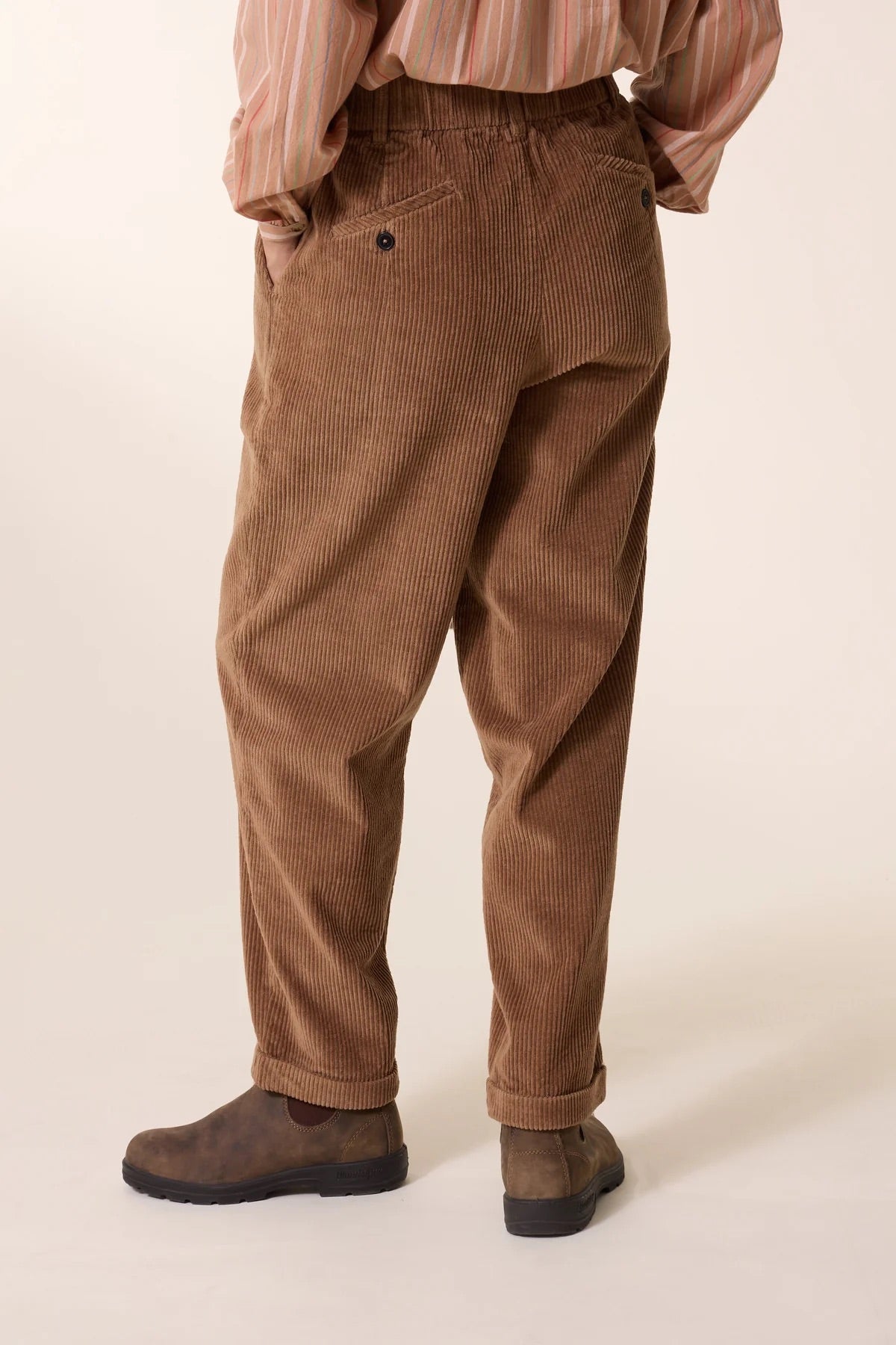 Leon & Harper Prom Beige Corduroy Trousers