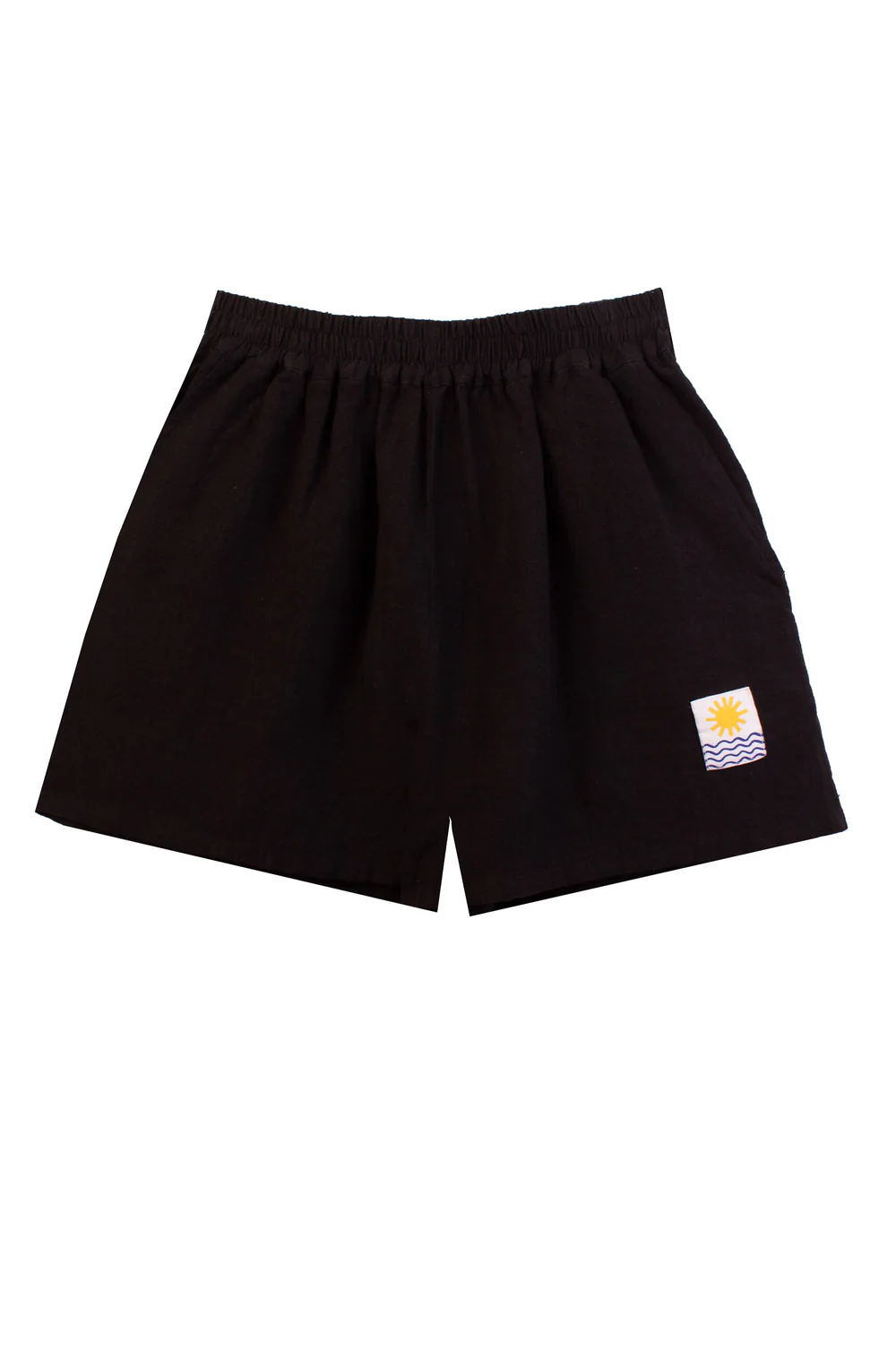 L.F Markey Basic Black Linen Shorts