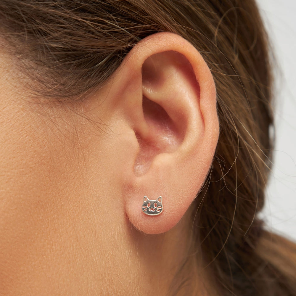 Lulu Copenhagen The Cat Silver Single Earring