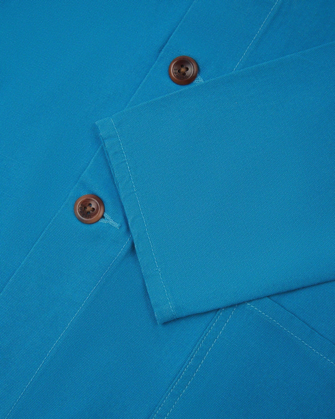 Uskees #3001 Bright Blue Buttoned Overshirt