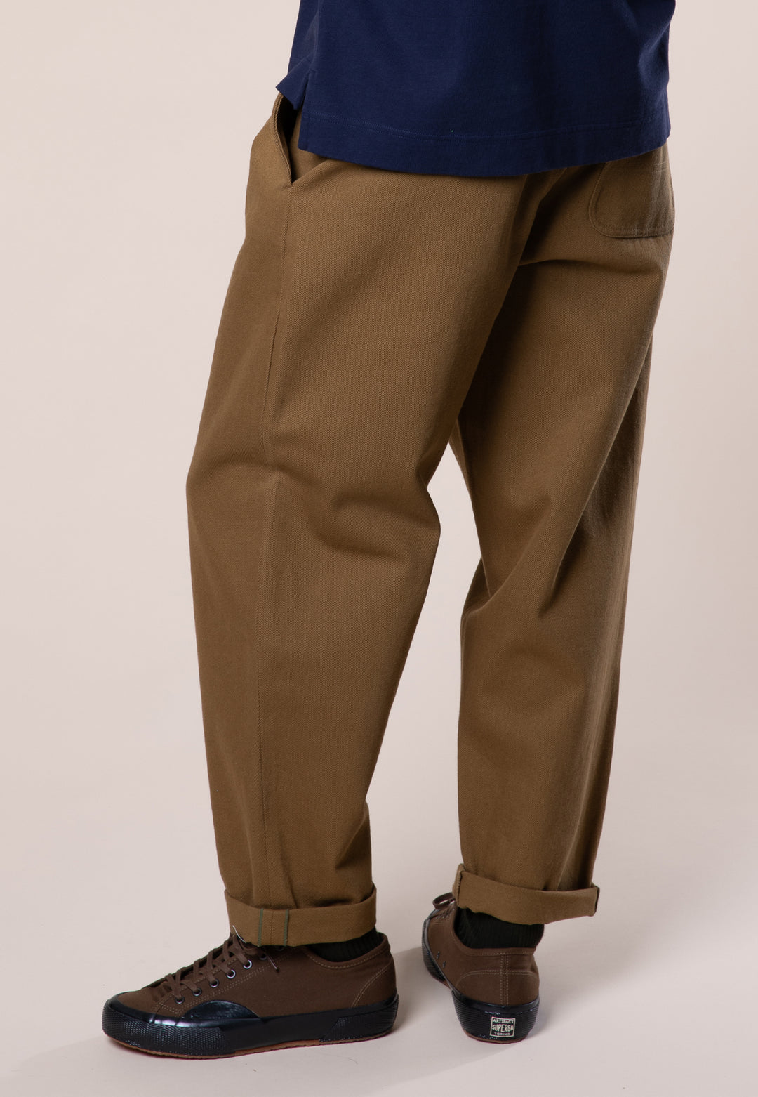 Tenter Men’s Westow Caramel Cinch Back Trousers