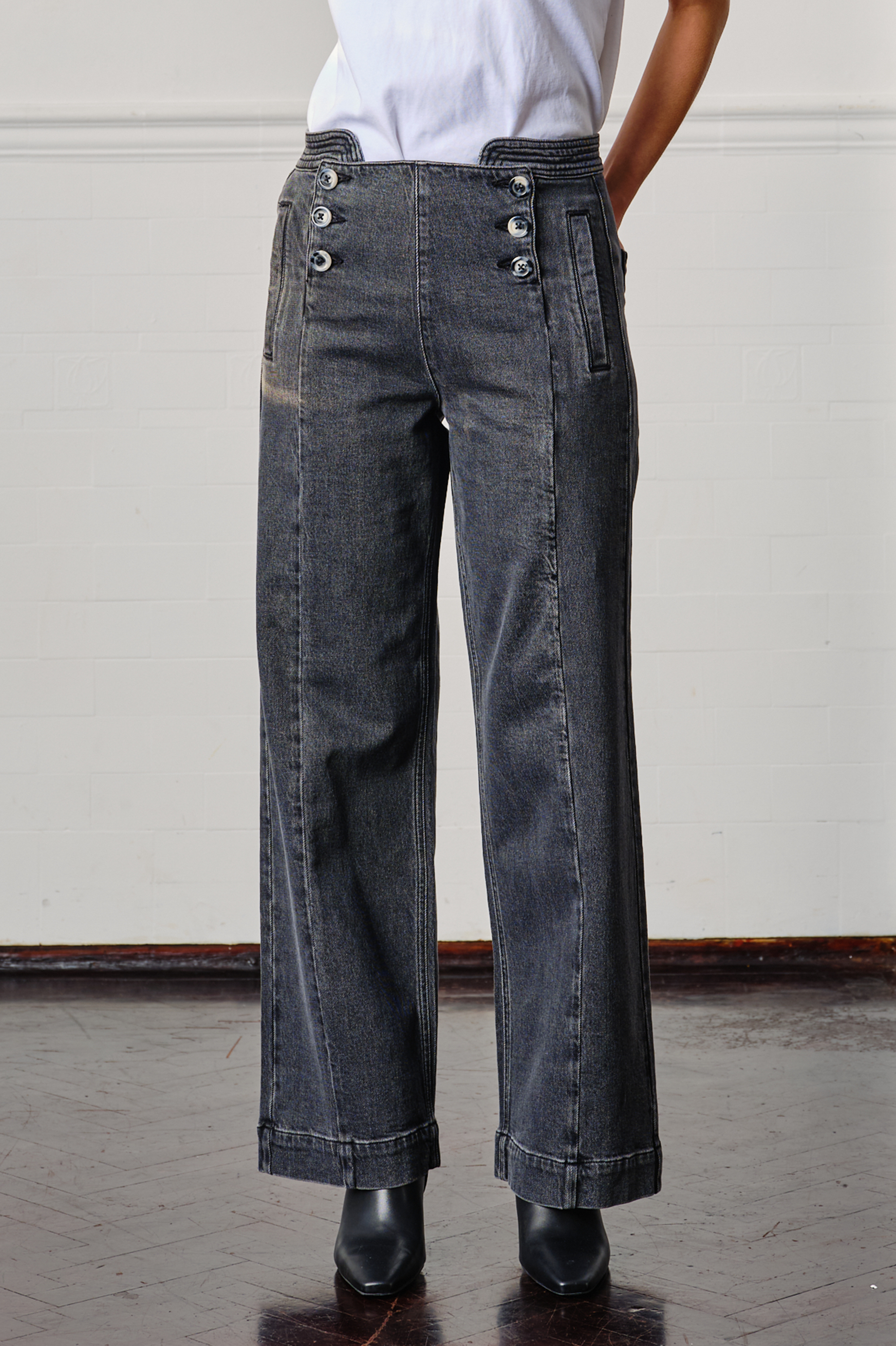 Seventy & Mochi Marie Vintage Grey Jeans