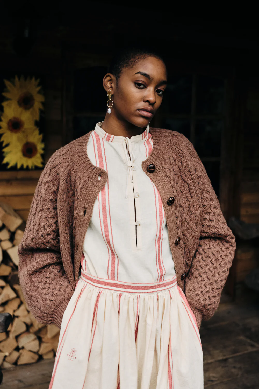 Meadows Quince Brown Cardigan