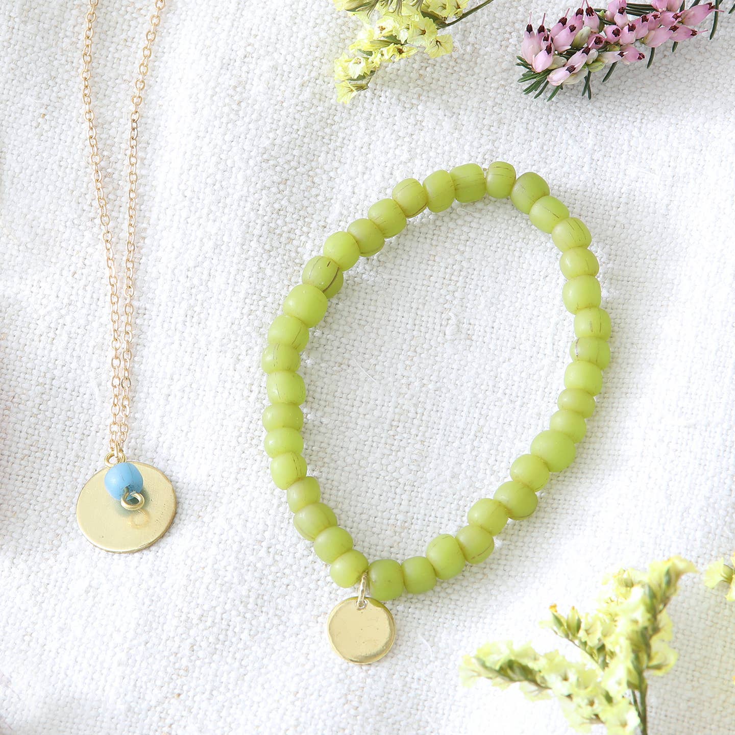 Just Trade Lime Green Garden Bracelet