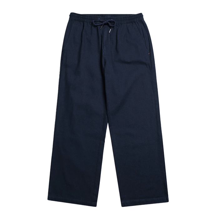 Far Afield House Navy Iris Panama Twill Trousers