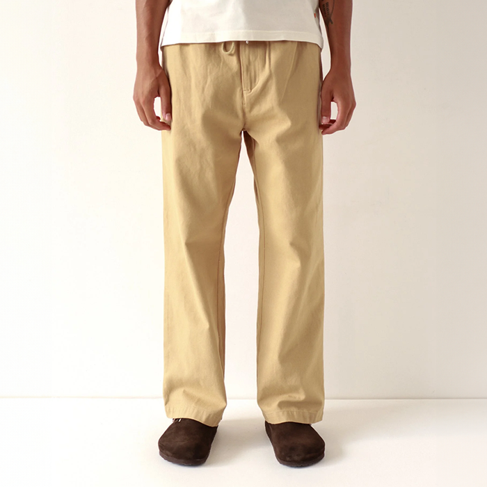 Far Afield House Sand Panama Twill Trousers