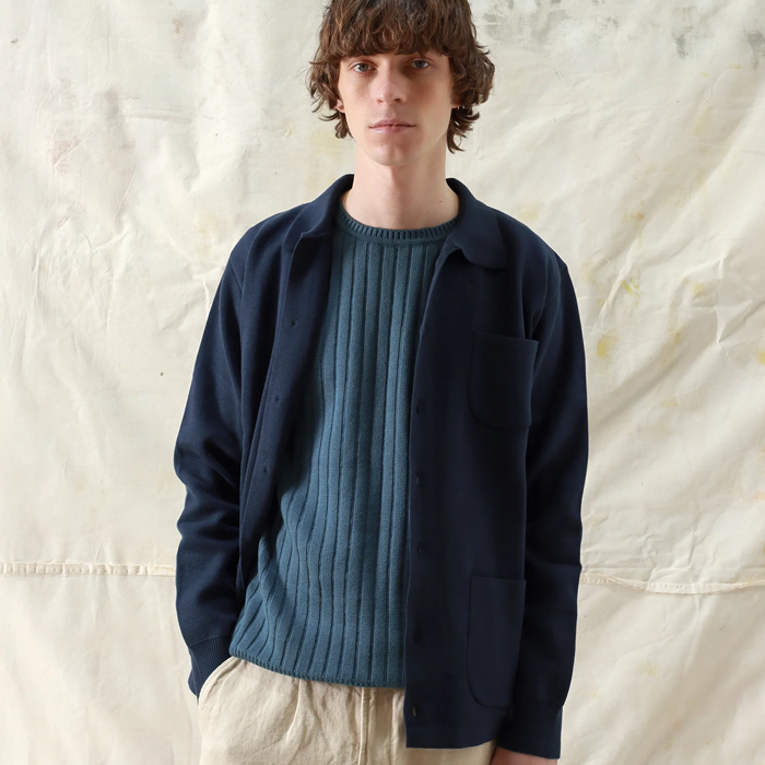 Far Afield Station Navy Iris Cardigan