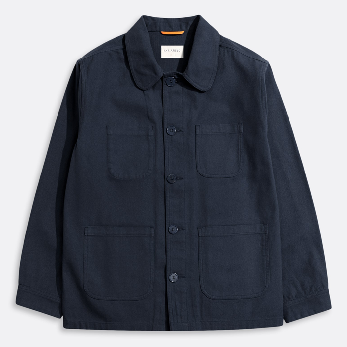 Far Afield Station Navy Iris Panama Twill Jacket