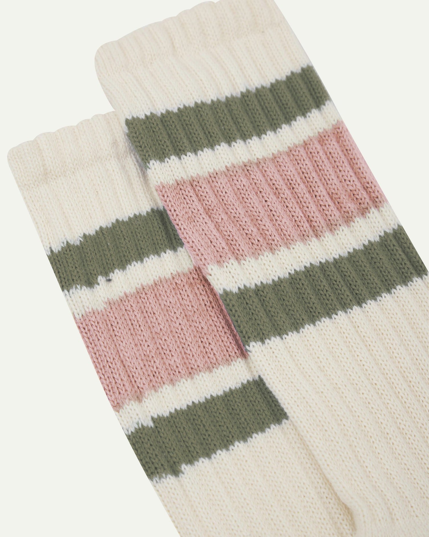 Uskees #4011 Dusty Pink College Stripe Socks