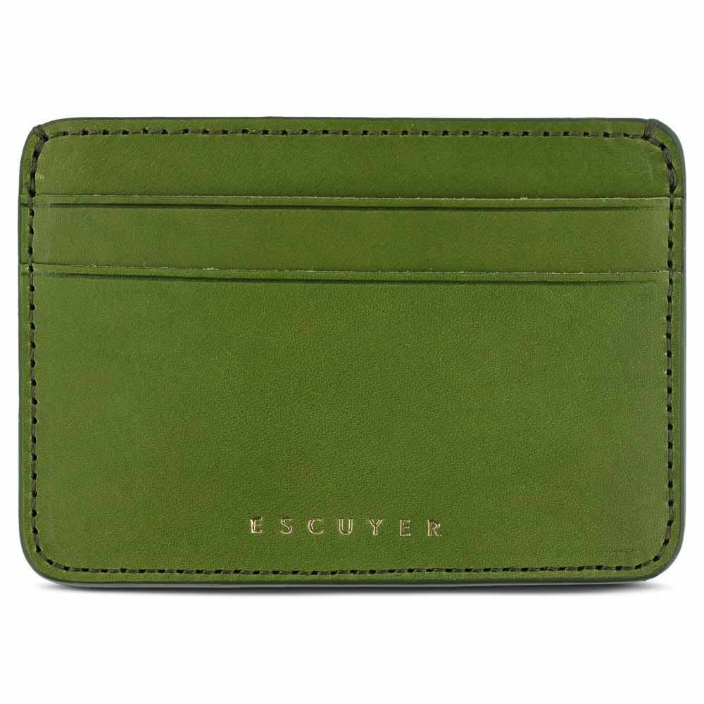 Escuyer Jungle Green Leather Card Holder