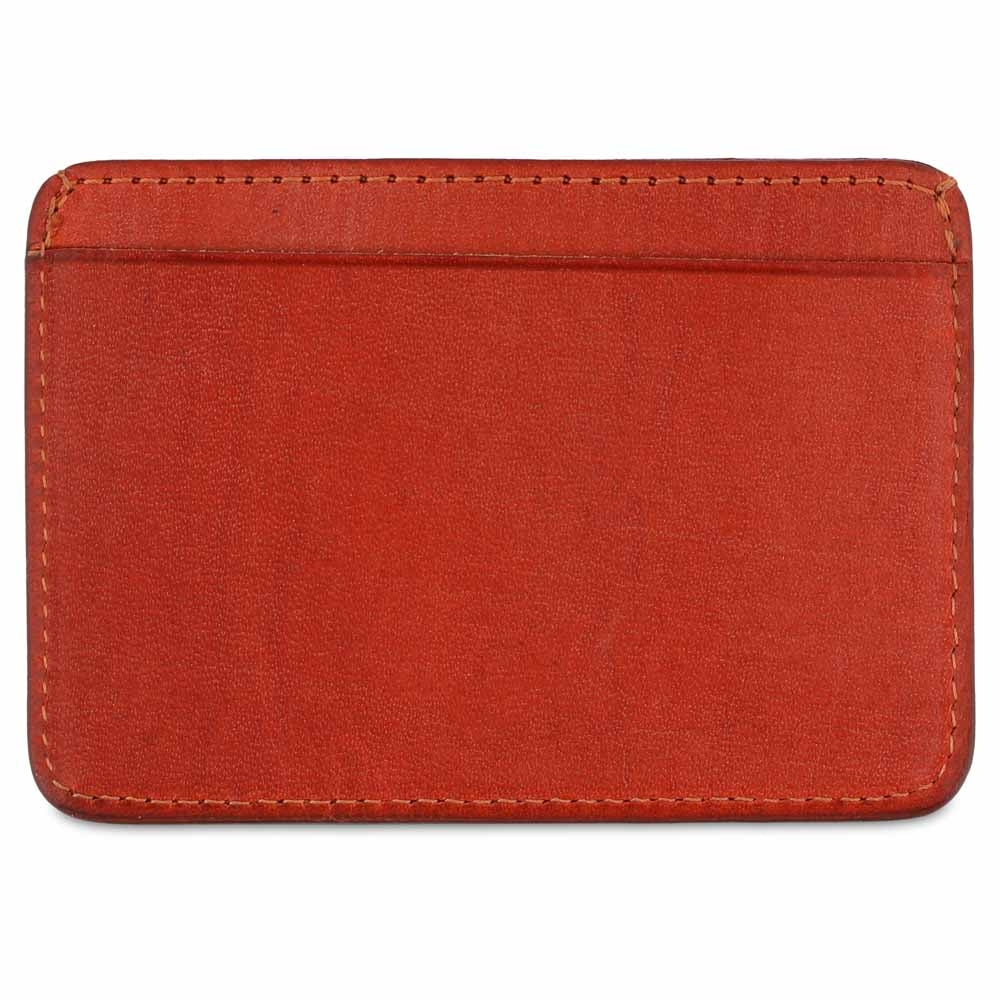 Escuyer Khaki & orange Leather Cardholder