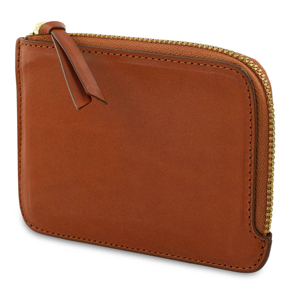 Escuyer Cognac Leather Zip Wallet