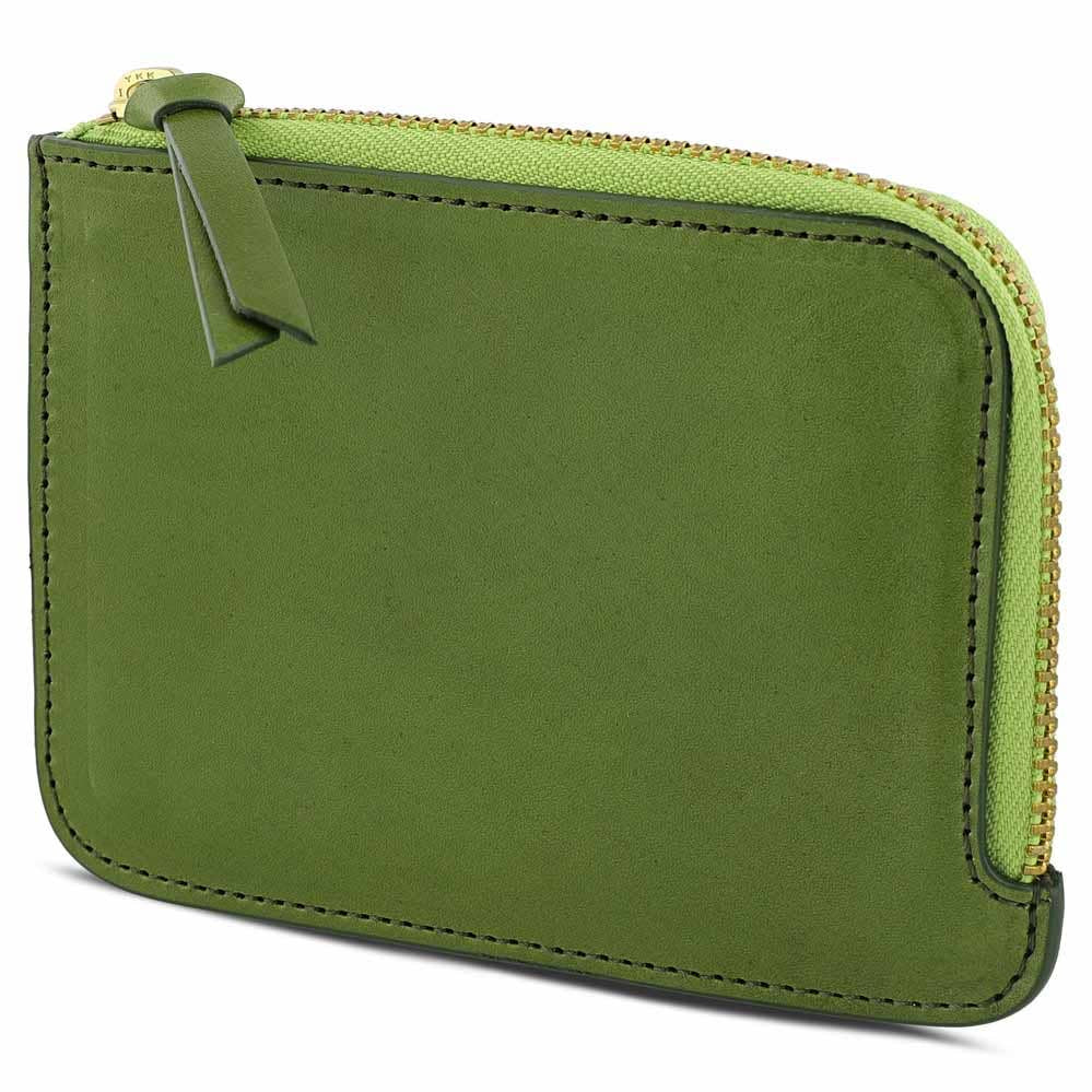 Escuyer Jungle Green Leather Zip Wallet