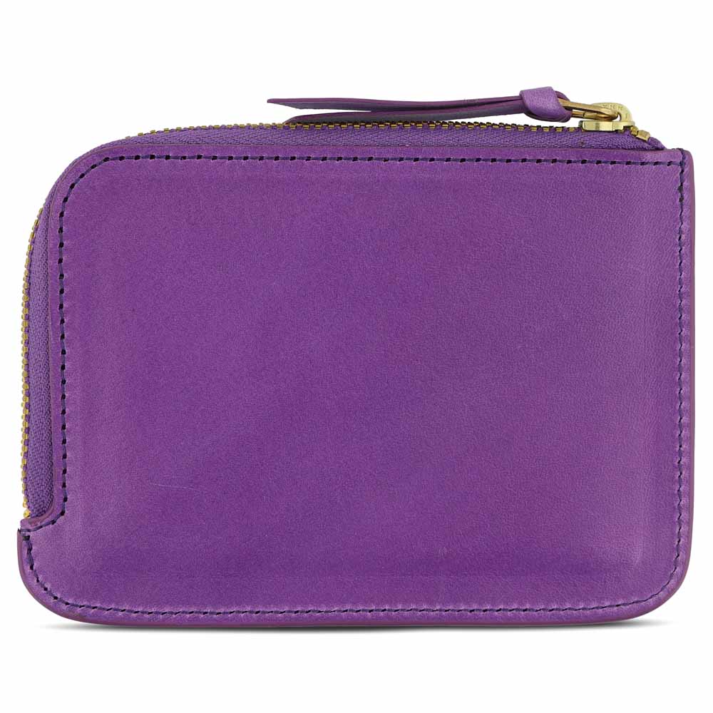 Escuyer Violet Leather Zip Wallet