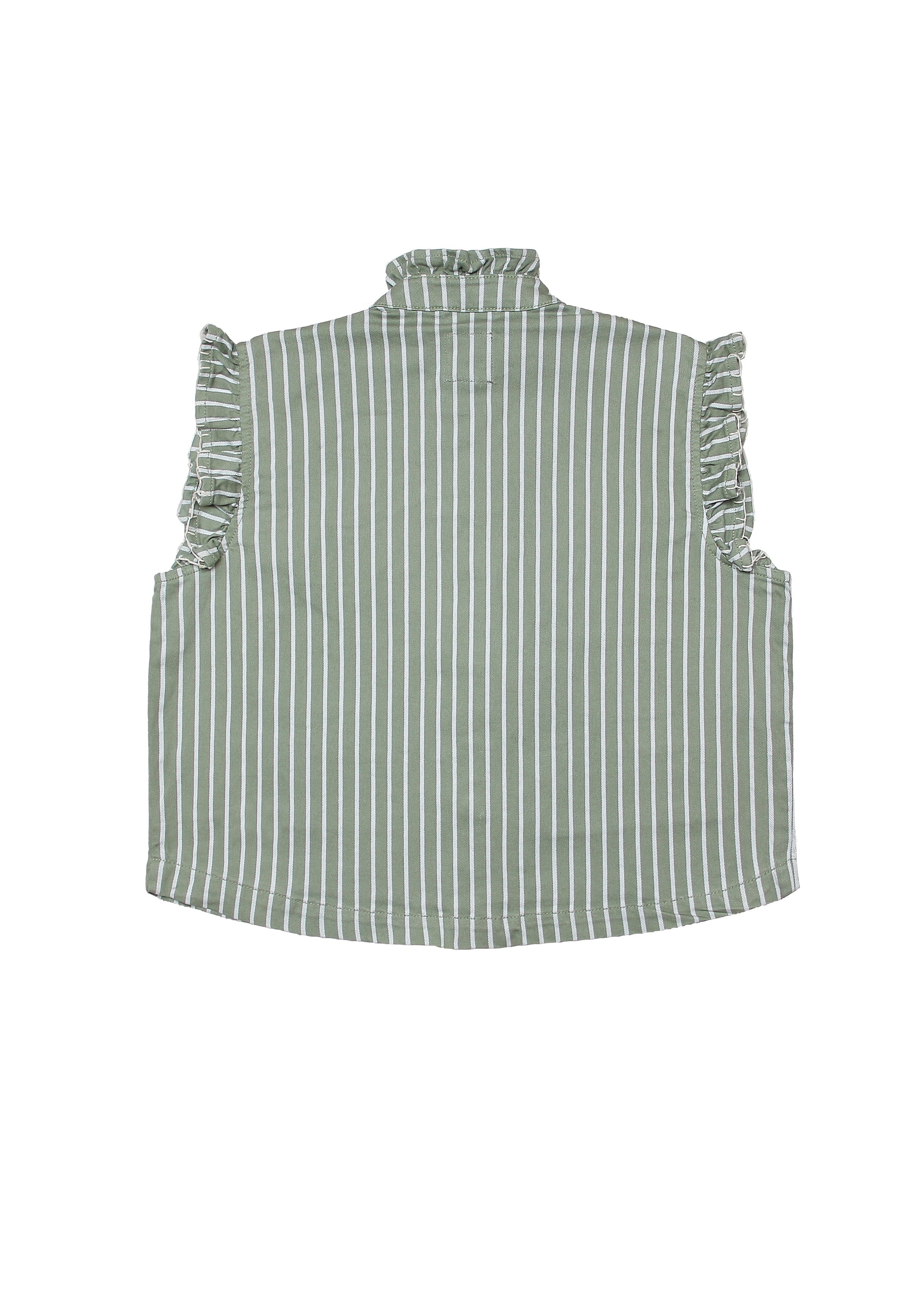 Seventy + Mochi Pablo Vintage Moss Wide Stripe Waistcoat