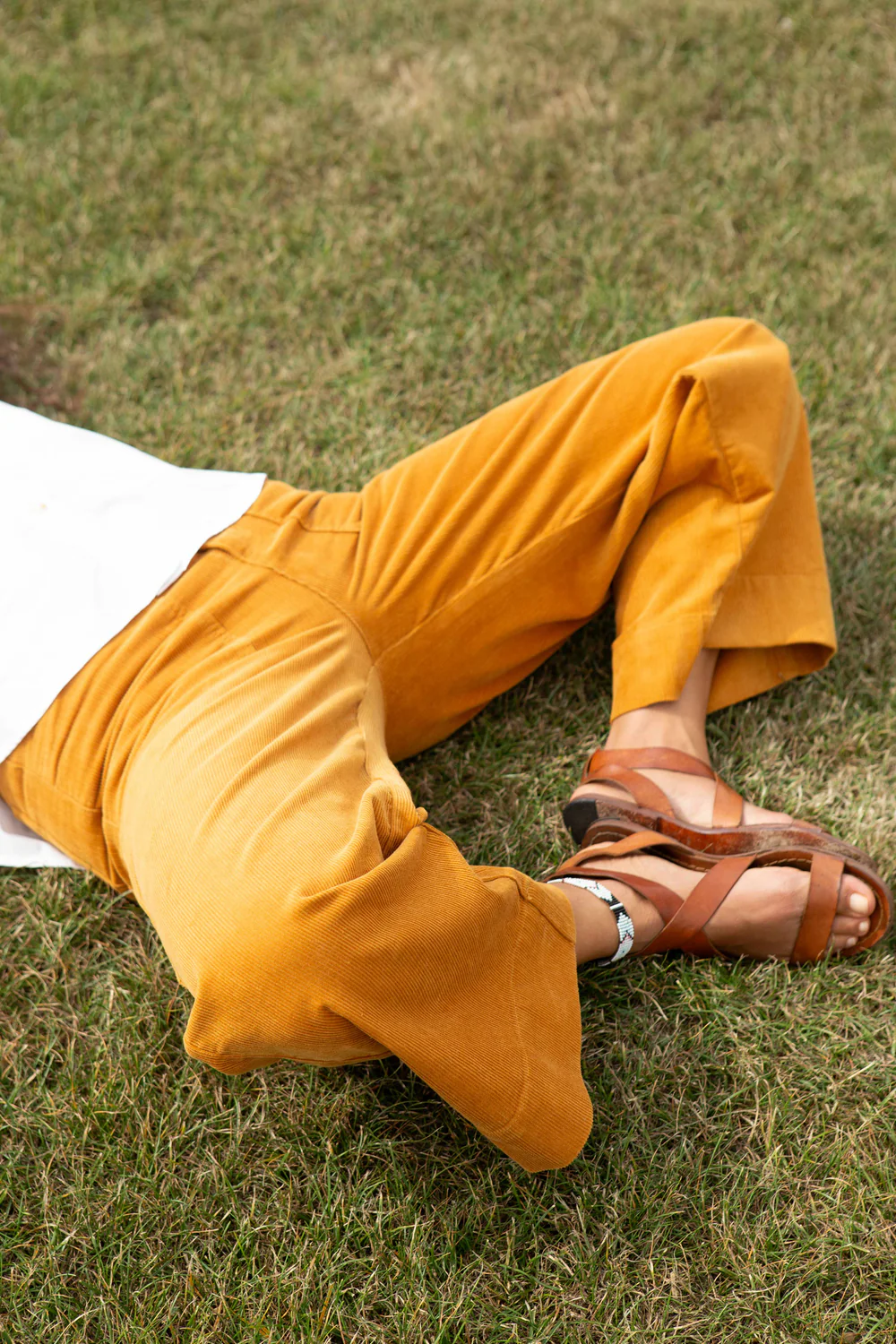 L.F Markey Carpenter Mustard Corduroy Trousers