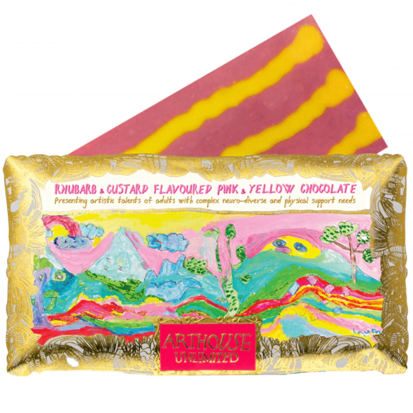 Arthouse Unlimited Rhubarb & Custard Pink & Yellow Chocolate