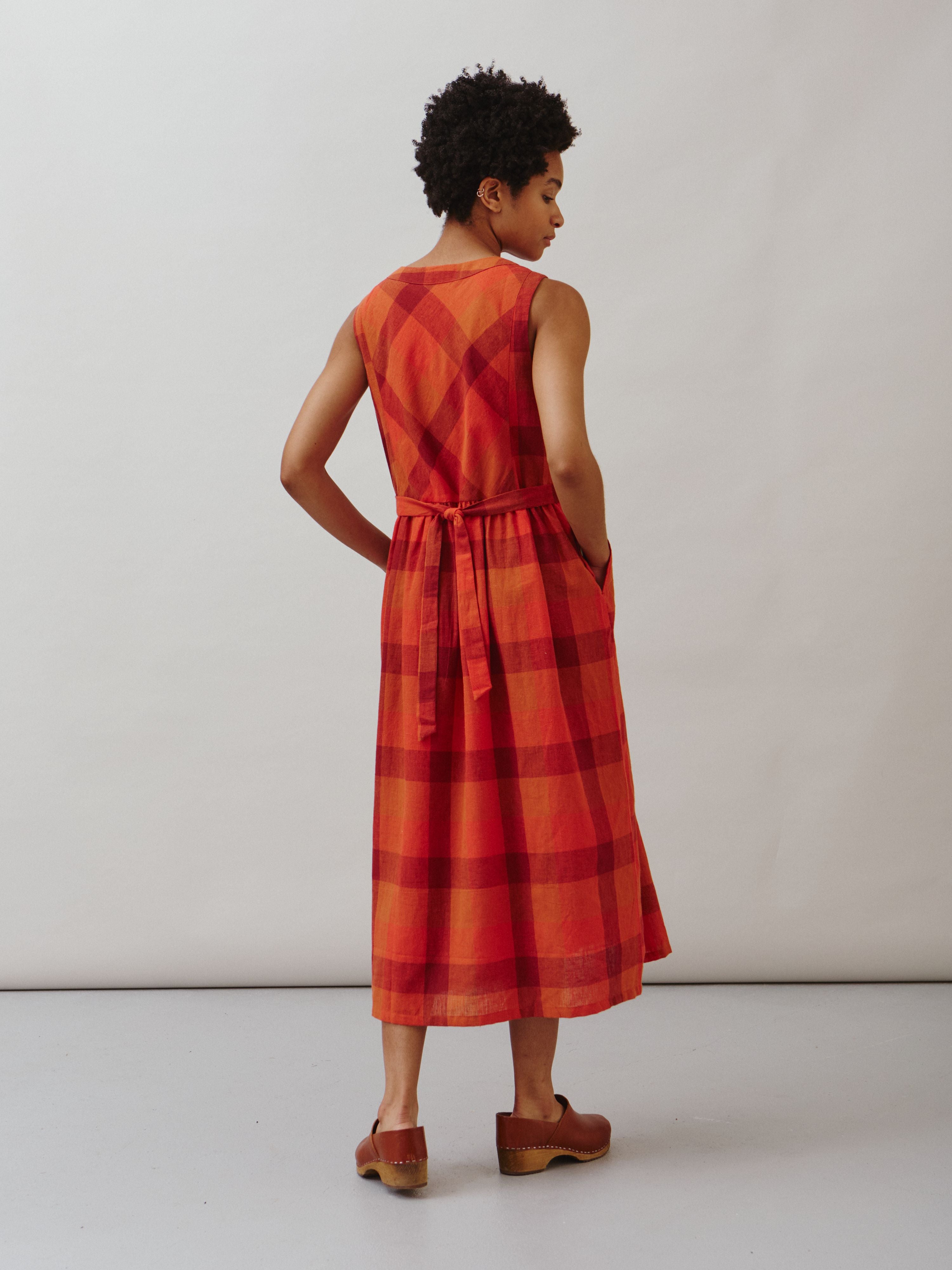 Sideline Frankie Red Check Dress