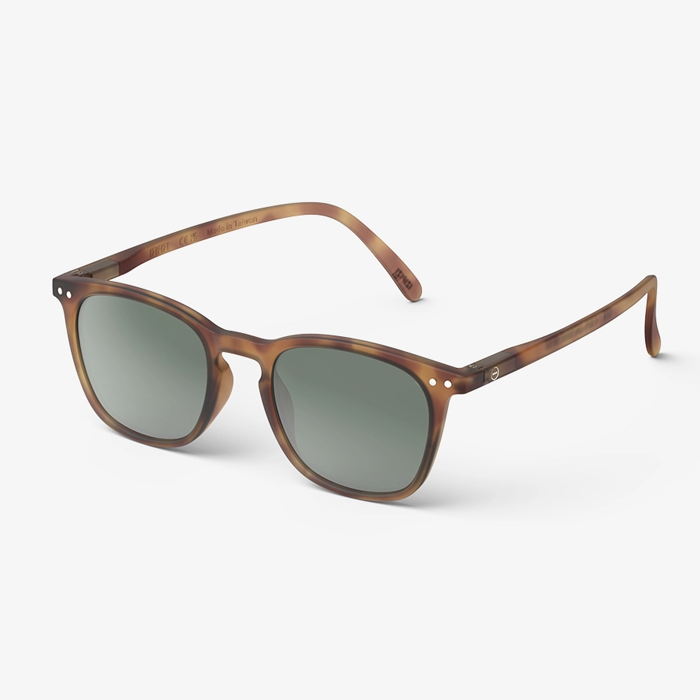 Izipizi #E Havane Green Lenses Sunglasses