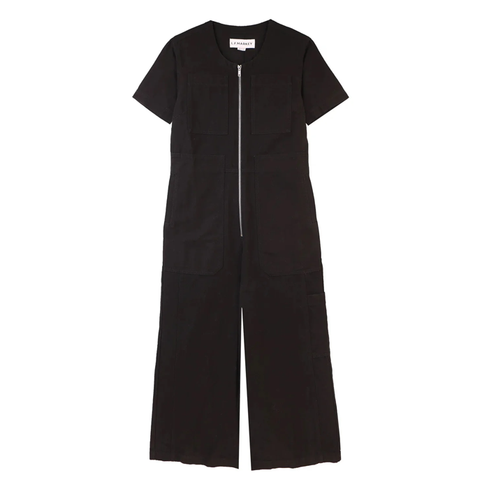 L.F Markey Felix Black Boilersuit