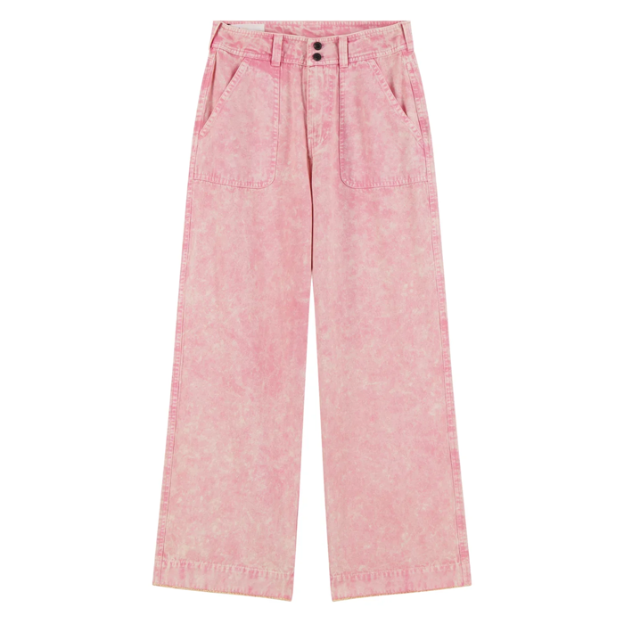 Leon & Harper Prag Plain Pink Trousers