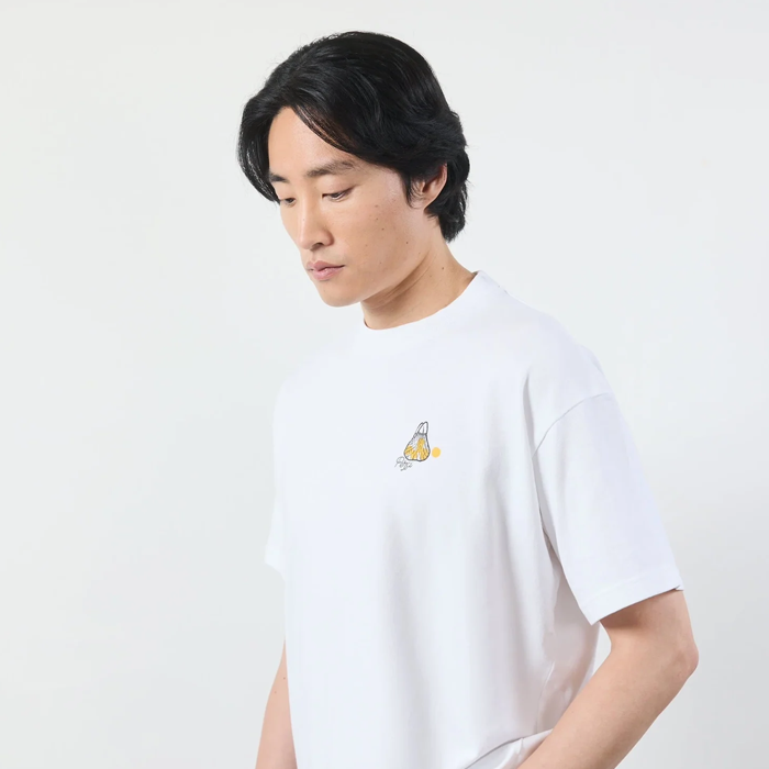 Percival Arancia Oversized White T-shirt