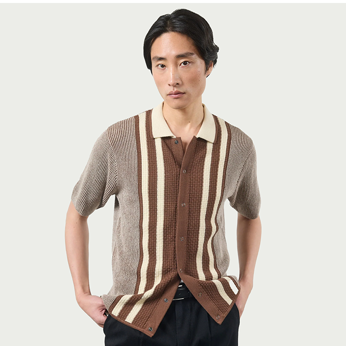 Percival Teramo Ecru Knitted Shirt