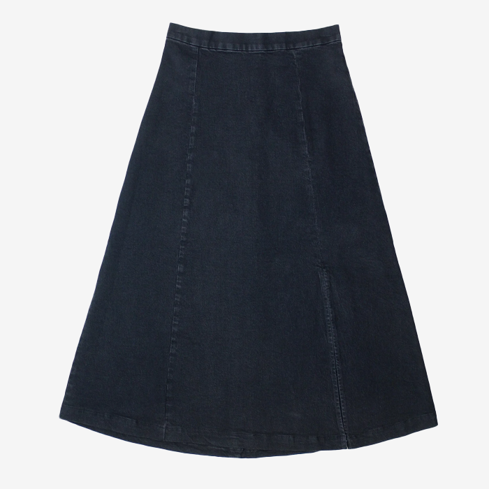 Seventy & Mochi Faye Vintage Black Slip Skirt