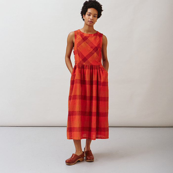 Sideline Frankie Red Check Dress