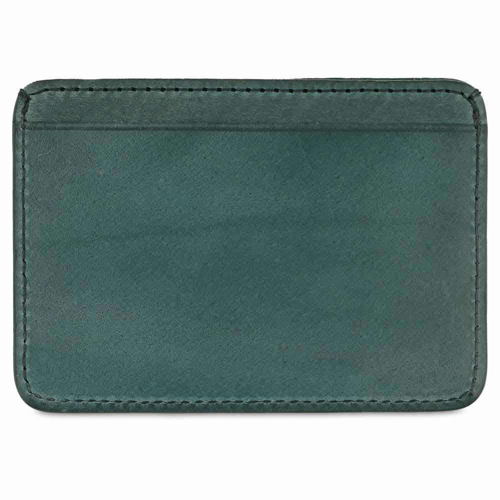 Escuyer Green Leather Card Holder