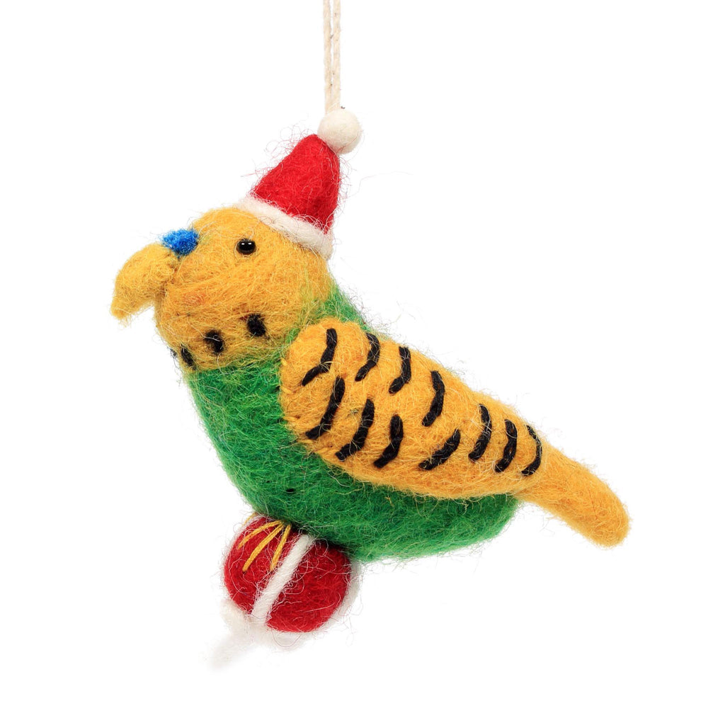 Amica Felt Budgie Christmas Decoration